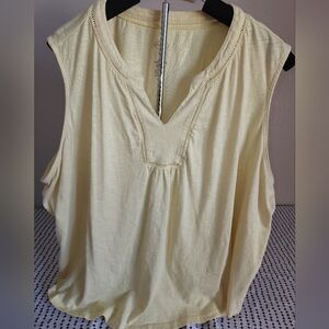 H&M Yellow Cut Out Tank Top